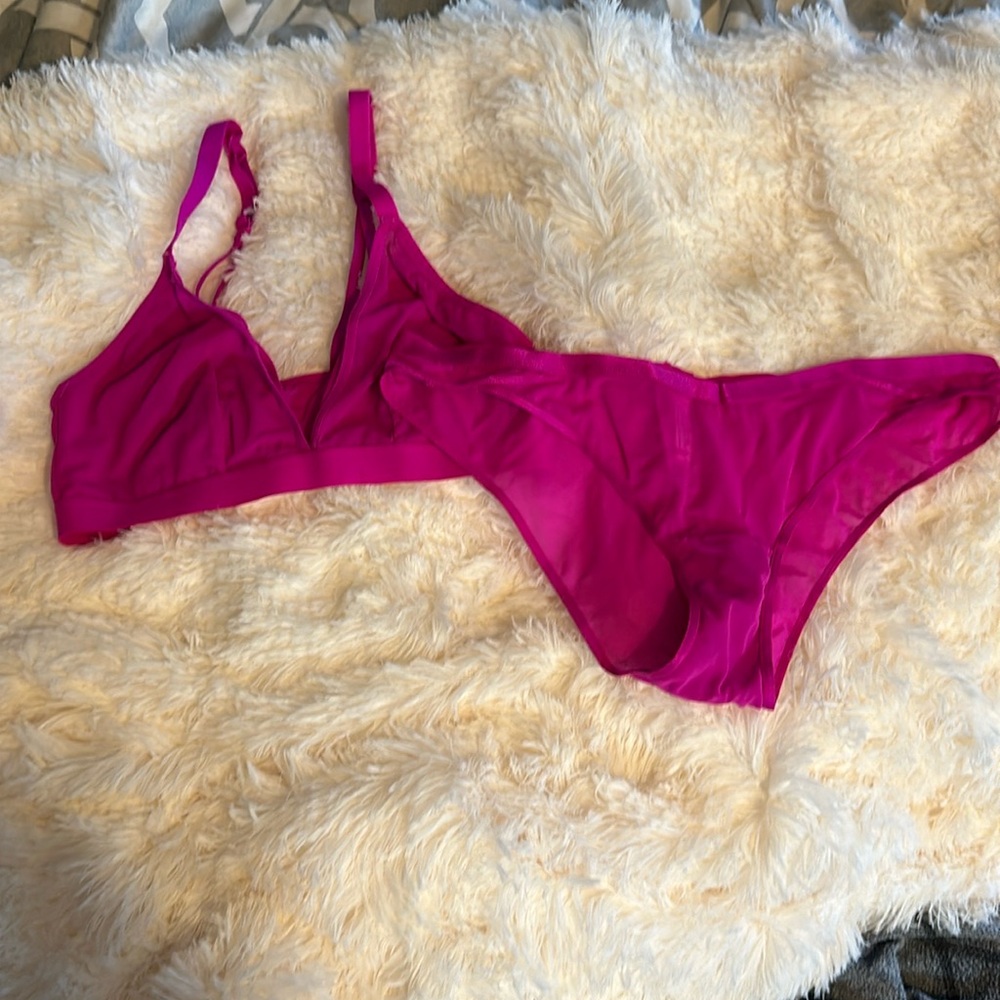 Auden mesh bralette and bikini set